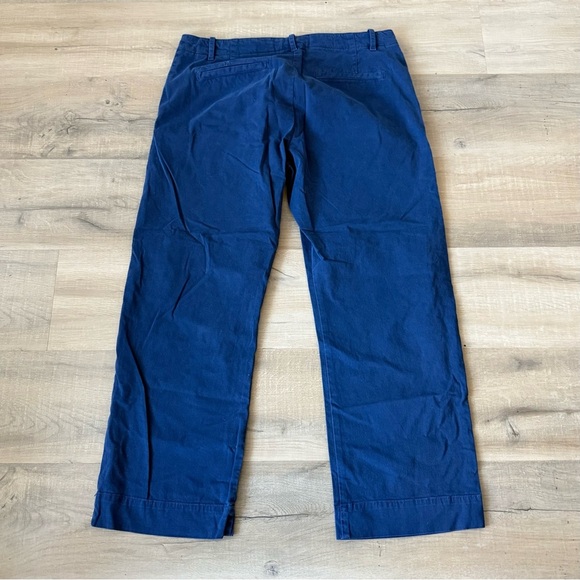 Nili Lotan blue cotton Tomboy wide leg ankle pants - size 10 (Medium) - Picture 5 of 5